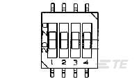 MGDH0404=LOW PROFILE DIP SWITCH-1825140-1