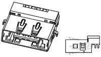 ESATA WITH USB, R/A, DIP, OFFSET, G/F-2041470-1