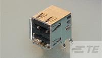 RECEPTACLE ASSY RIGHT ANGLE STACKED THRU-292323-3