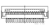 609-3443LF = PCB IDC P 34 ST .125-2-6437006-3