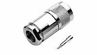 N Str Plg MC 50Ohm Silver Pltd RG9B/U, 2-1-1337404-0
