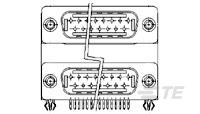 D-Sub Plug over Plug, R/A, 9-9-4-1734279-3
