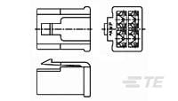 250 FASTON HSG.,REC.,4 POS,NATRUAL-174202-1