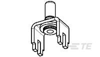 Busbar with contact pin size #4 Au plate-1857924-2