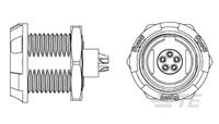 Asy,Recpt,5 Pos,0 Deg,Black,White Nut-1-1877066-0