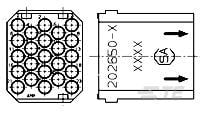 PIN MODULE, 23 POSN, G-SERIES-202650-4