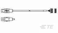 cable assy, usb a plug to 5p hsg-2142872-1