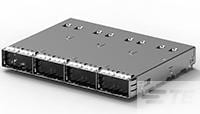 1x4 QSFP Cage Subassy,Thru Bezel-2170024-1