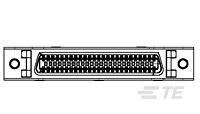 SCSI .050 VERTICAL REC ASS'Y 20P PLASTIC-2-2232304-1