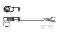 M8 x 1.0 Angled socket Pigtail LED-2273012-4