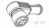 M12 x 1.0 angled socket 4pos SH 2 LED A-2273202-1