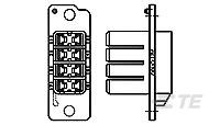 DRAWER CONN REC HSG 8P-353574-8