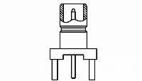 JACK,PCB,MINI-SMB VERT 75 OHM-415504-2