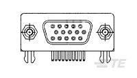 D-Sub 15p,Rcpt,R/A,PC99-1734323-2
