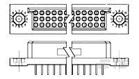 BOX II 3 ROW RECP ASSY 174 POS-533495-3