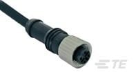 M12 FEMALE CONN. , STRAIGHT, PVC CABLE-1-1838246-1