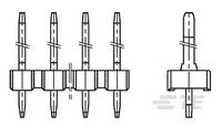 22P MOD1 UNSHROUDED HEADER, ST, 0.4 Au-2-826547-2
