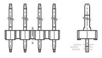 23P MOD1 UNSHROUDED HEADER, ST, 0.4 Au-2-826549-3