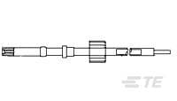 LGH-1/2L SGL MOLDED END LEAD-1-863534-1