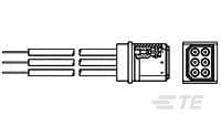 6 POS PLUG ASY W/FLY LEADS-5-868021-1