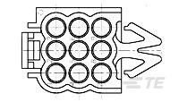 9P CI12 PIN HSG MATE 928523-928521-1