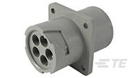 REC, 5P, GRY, N, NO KEY, FLANGE, 16-HD10-5-16P-B009