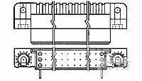 HDI RECP ASSY 3 ROW 180 POS-533268-9