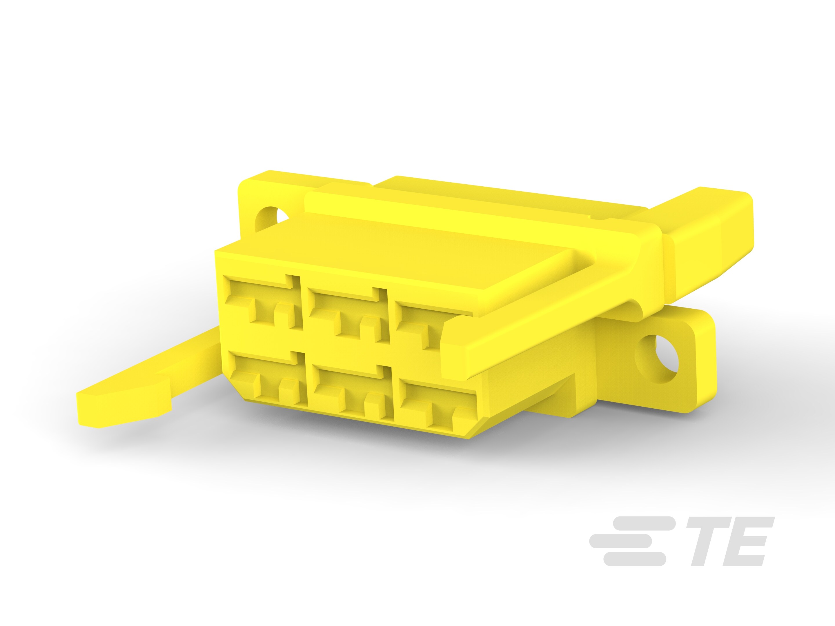 FF 250 REC HSG 6P NYLON YELLOW-171183-6