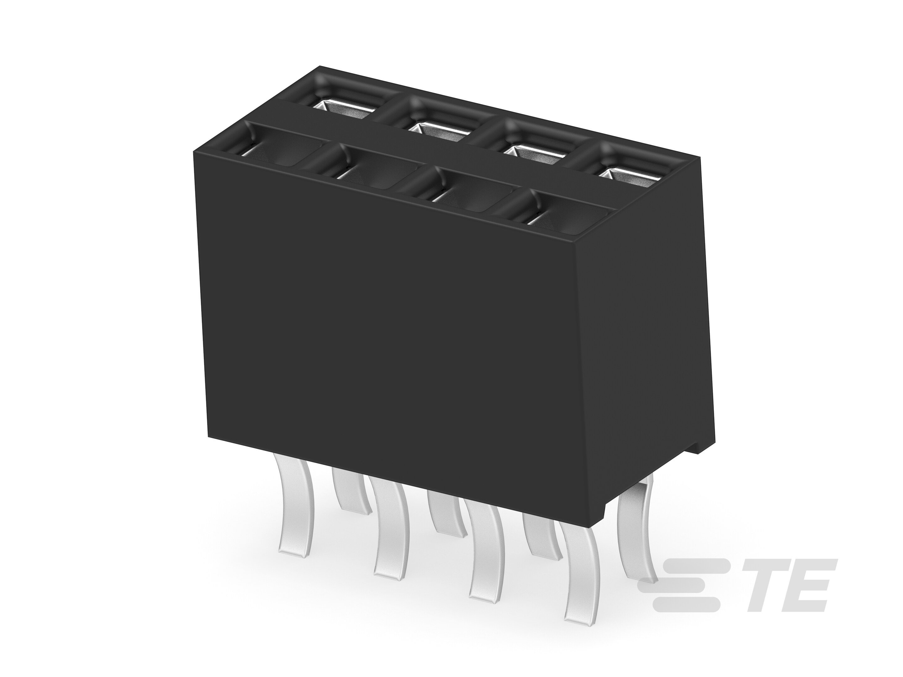2X 4P HV100 REC CON. TE, 7.0MM,TIN-215308-4