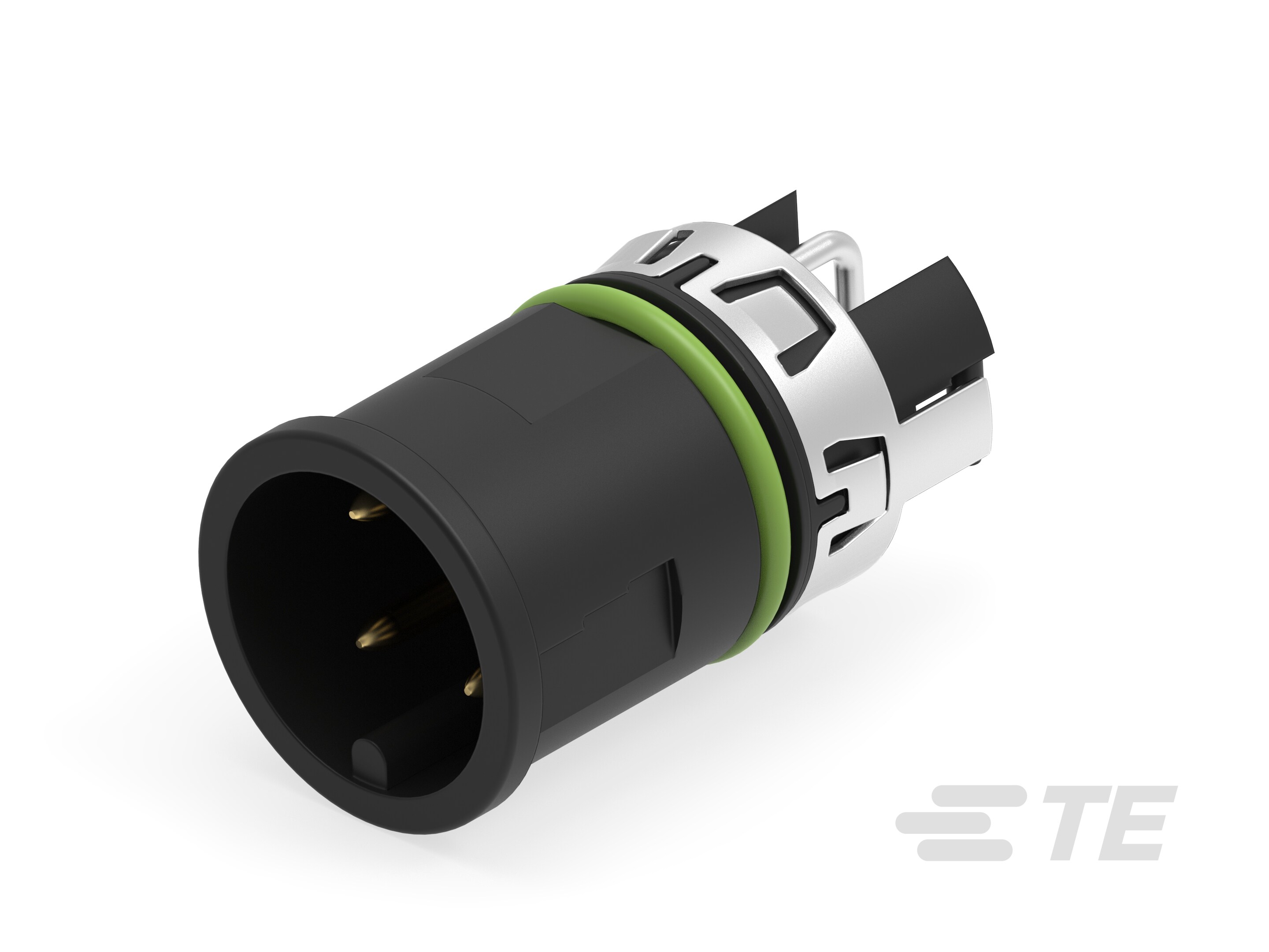 M12 MALE, A CODE, RA, 4P THR FRONT MOUNT-225247-E