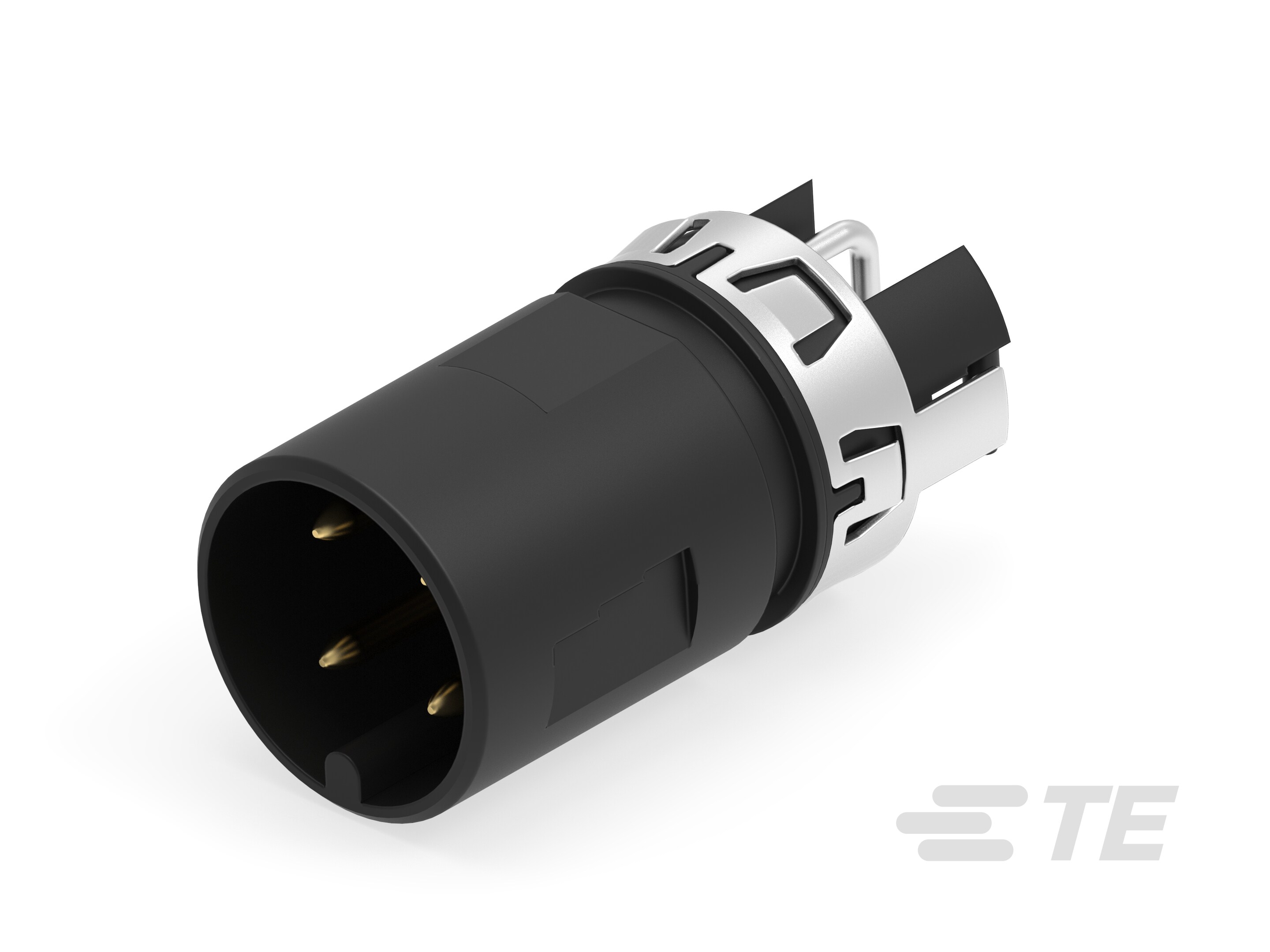 M12 MALE, A CODE, RA, 4P THR REAR MOUNT-225255-E