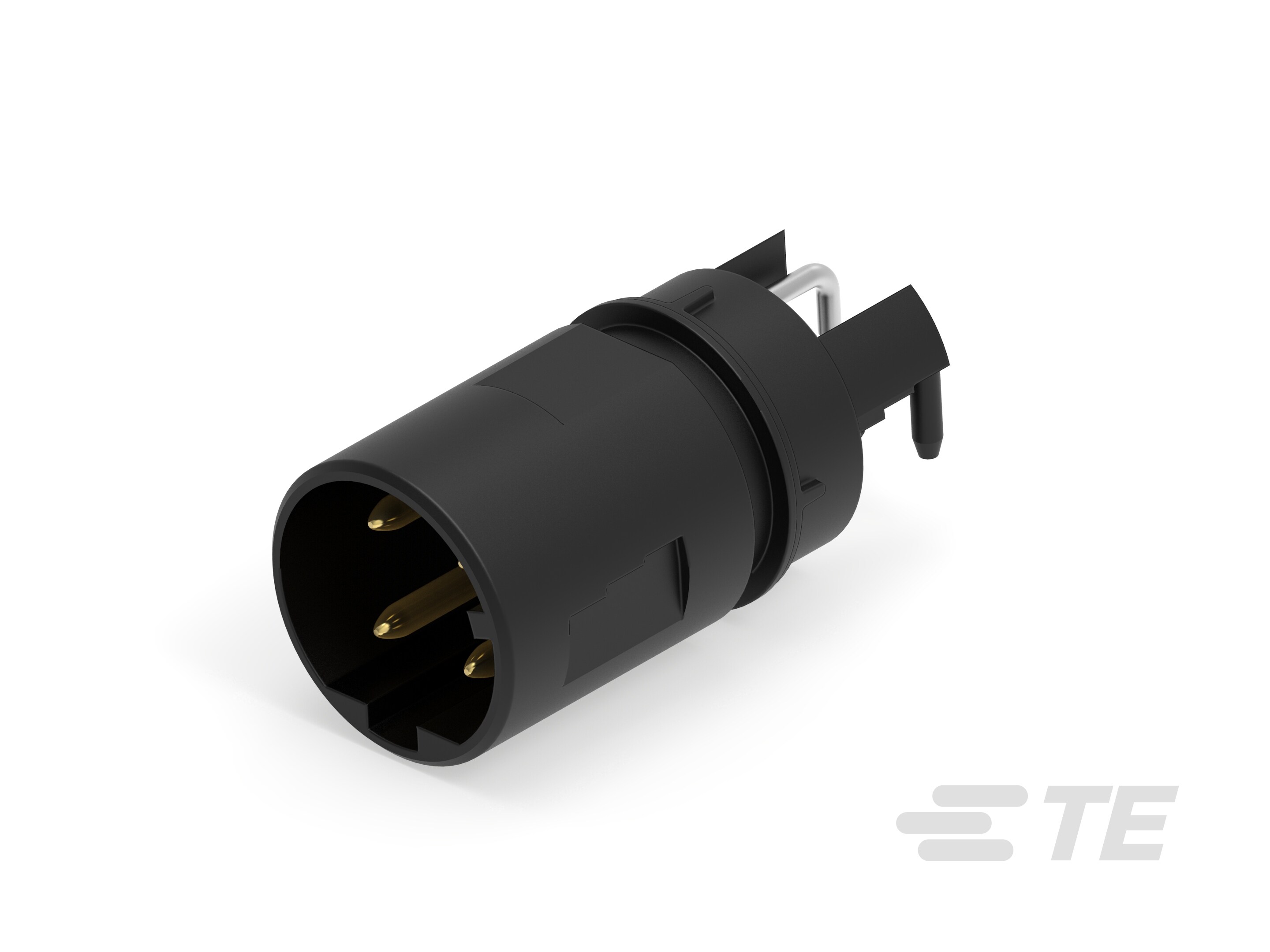 M12 MALE, D CODE, RA, 4P THR REAR MOUNT-225263-E