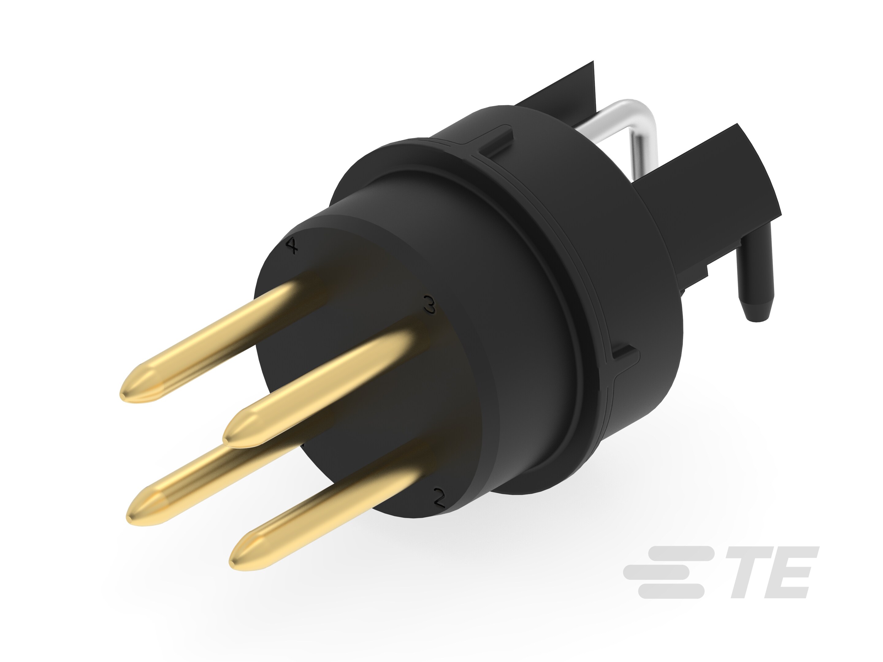 M12 MALE, UNI CODE,RA, 4P THR REAR MOUNT-225267-E