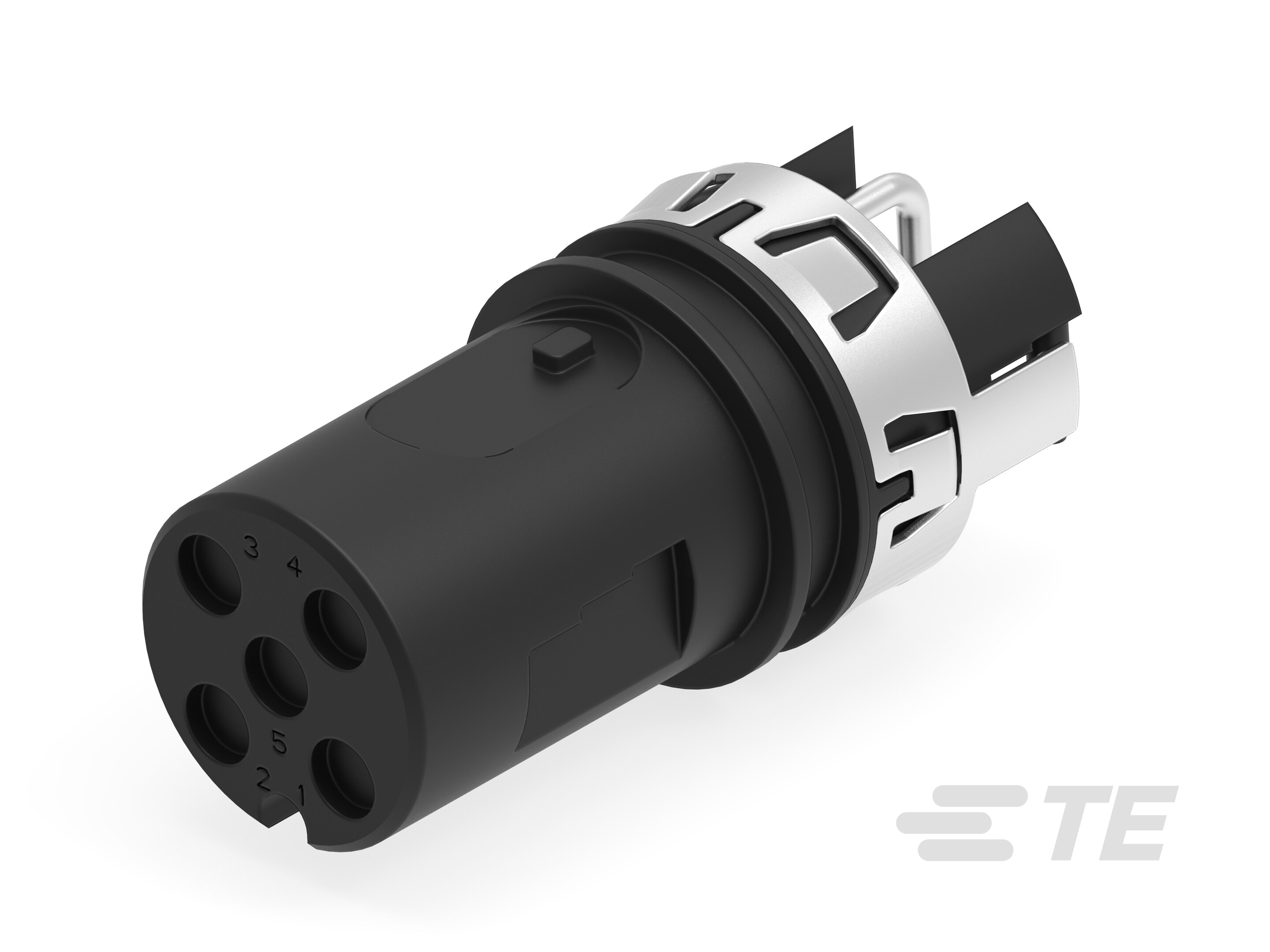 M12 FEMALE, A CODE,RA, 5P THR REAR MOUNT-225275-E