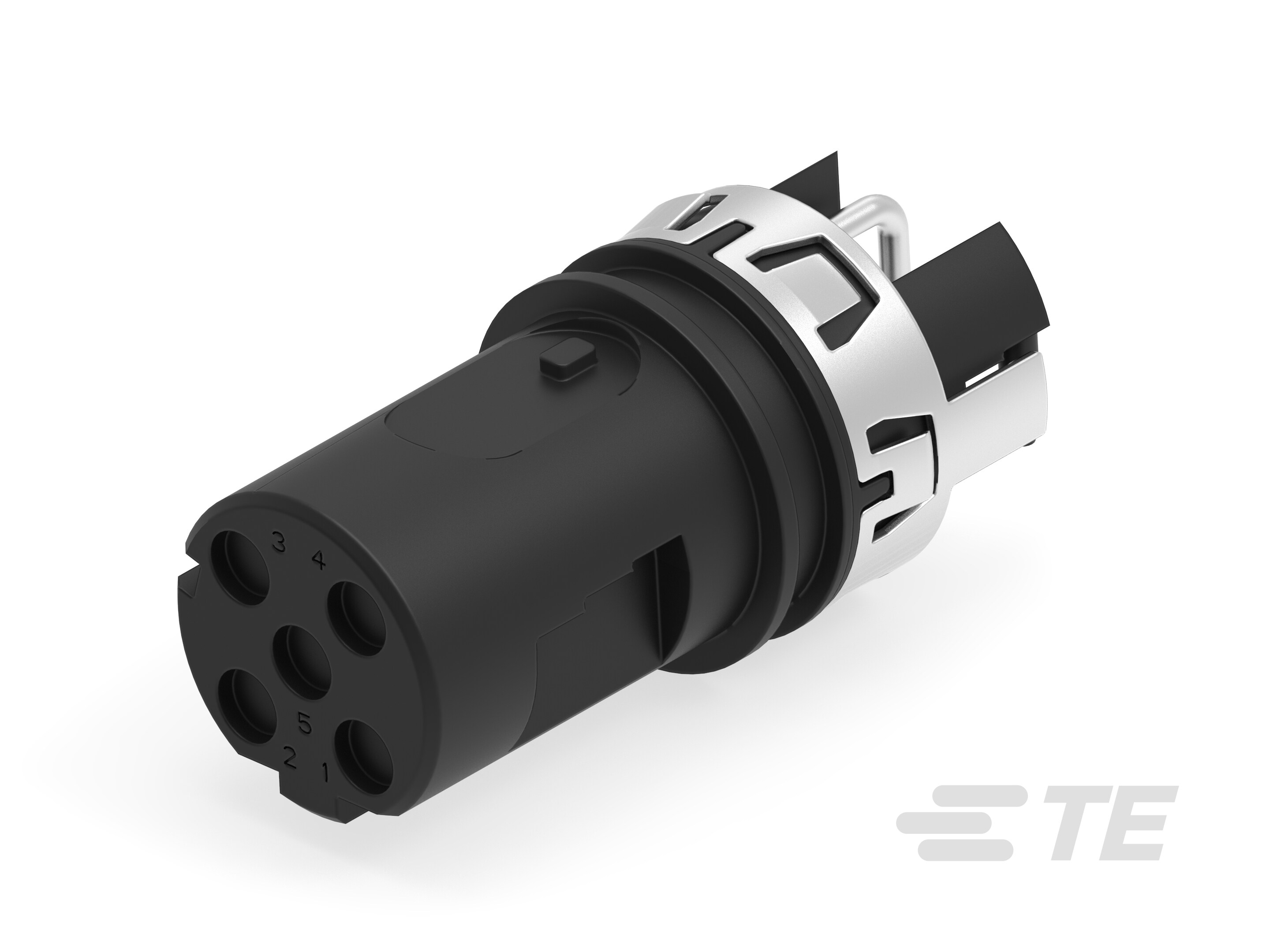 M12 FEMALE, D CODE,RA, 4P THR REAR MOUNT-225284-E
