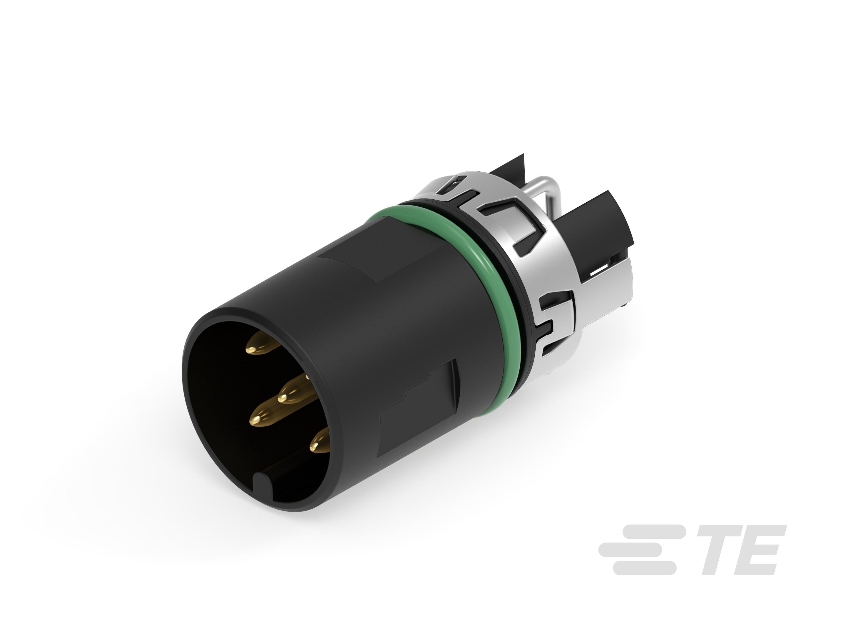 M12 MALE, A CODE, RA, 5P THR REAR MOUNT-235165-E