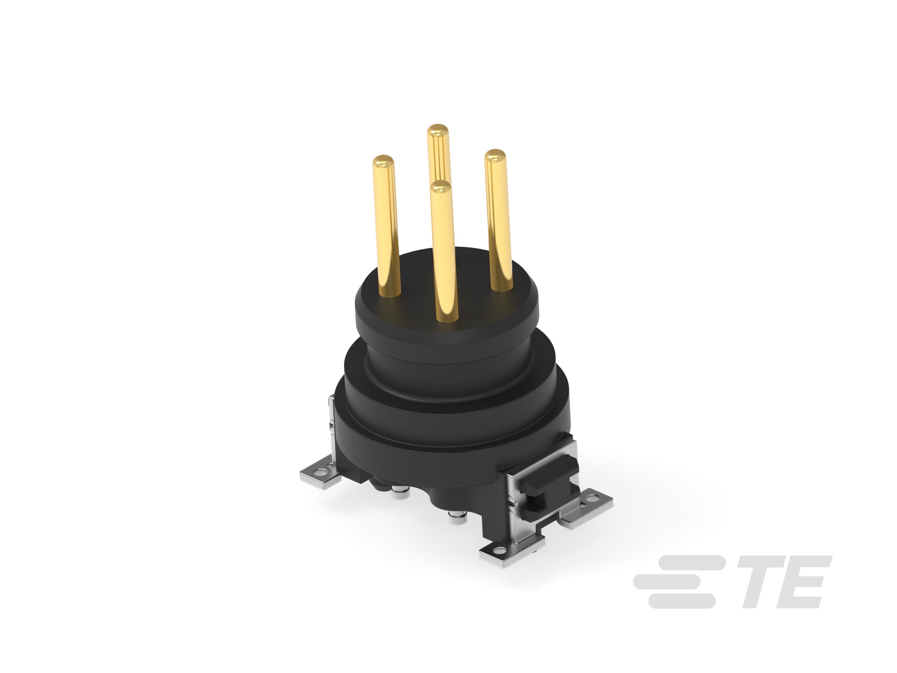 M12 MALE, UNI CODE, 4P, 10.5MM SMT, DI-474329-E