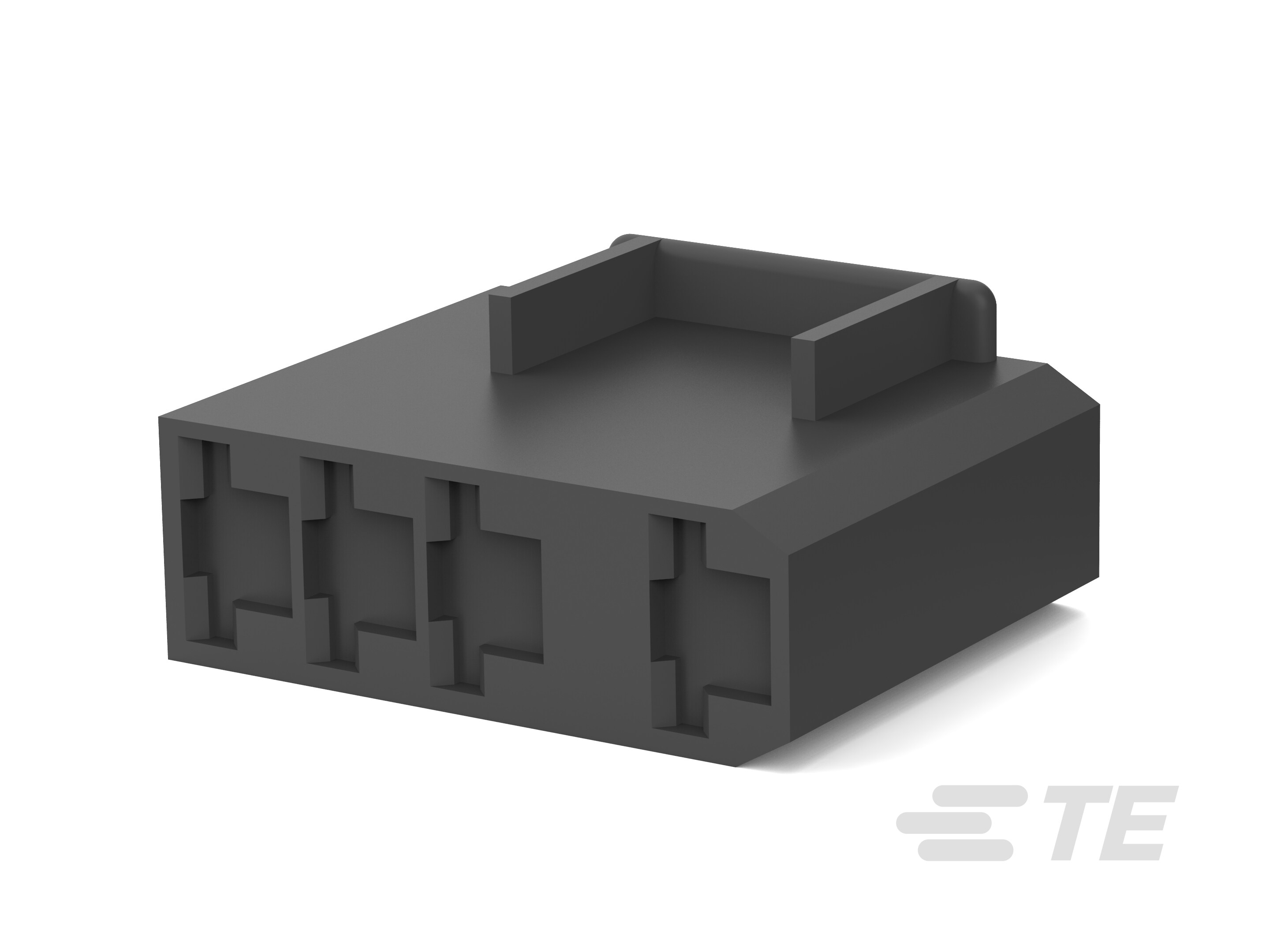 250 FASTON HSG. REC 4P BLACK-520987-1