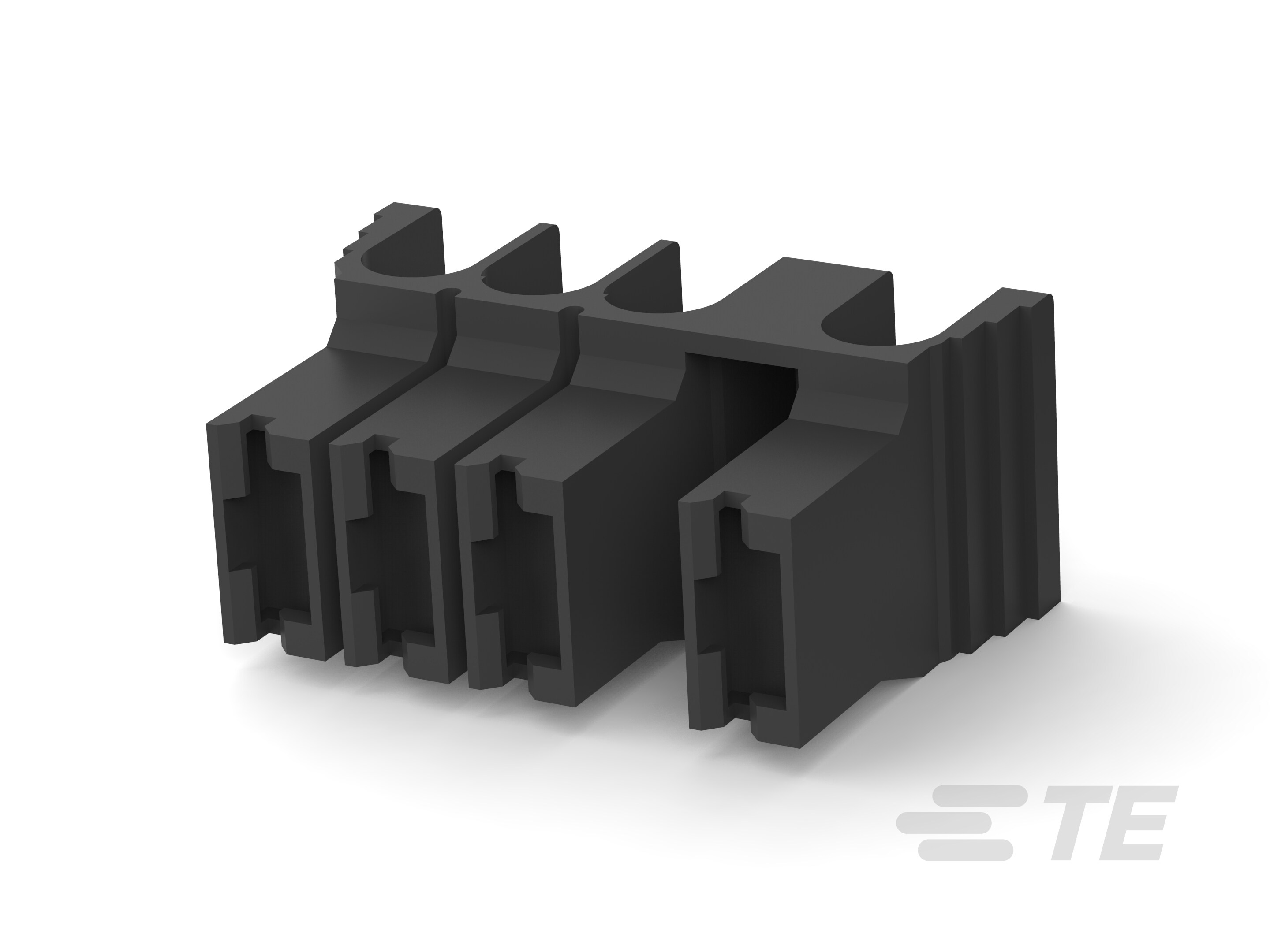 250 FASTON HSG. FLAG REC. 4P BLACK-521661-1
