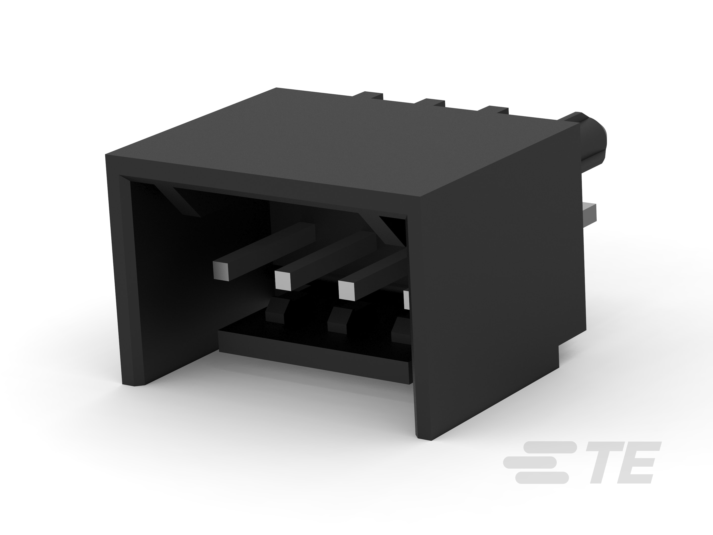 Polyester Vertical PCB Header: 2.54mm, Shrouded, MTA 100-CAT-104MTA-PVSHH