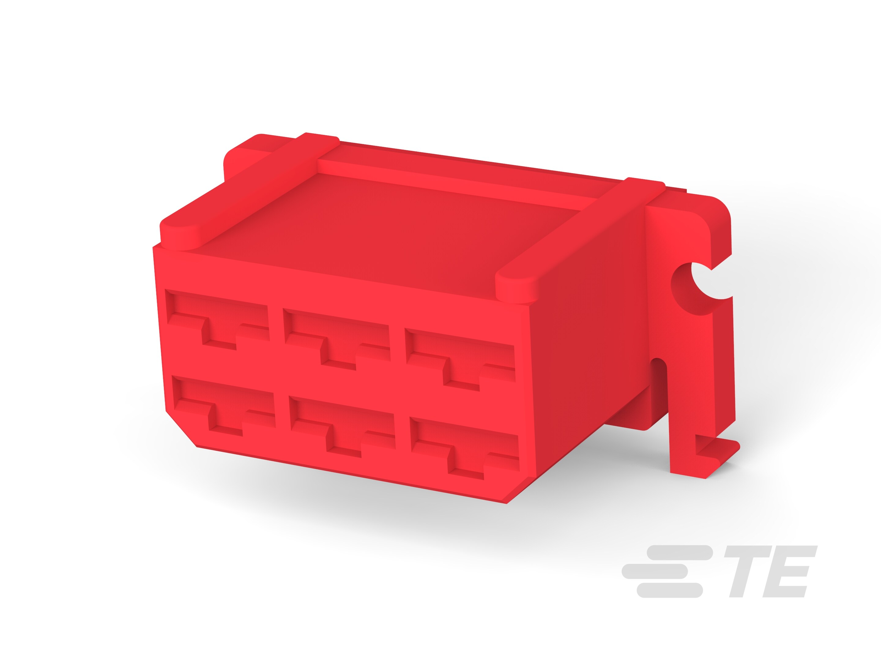 FF 312 REC HSG 6P NYLON RED-1-171432-2