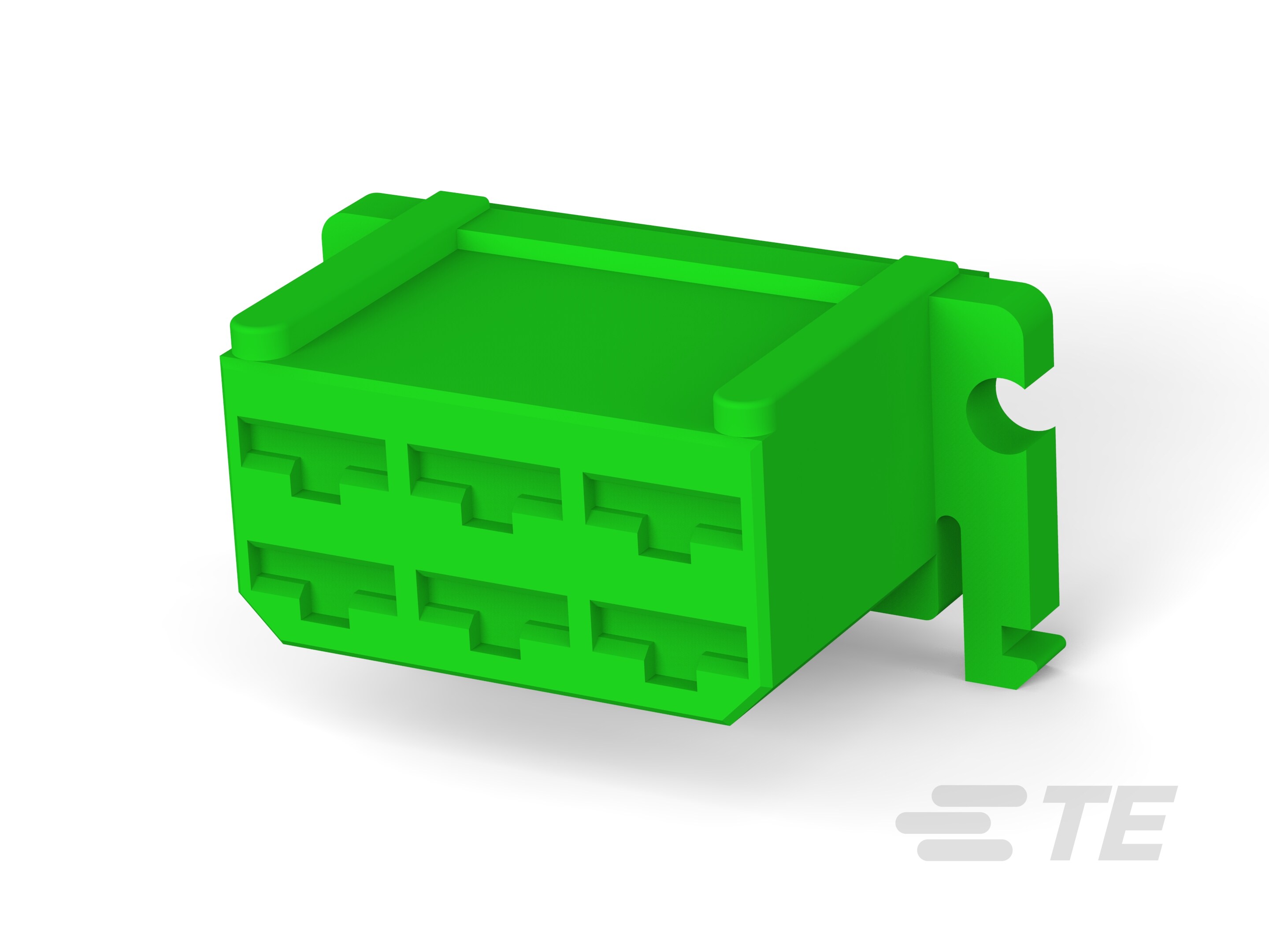 FF 312 REC HSG 6P NYLON GREEN-1-171432-5