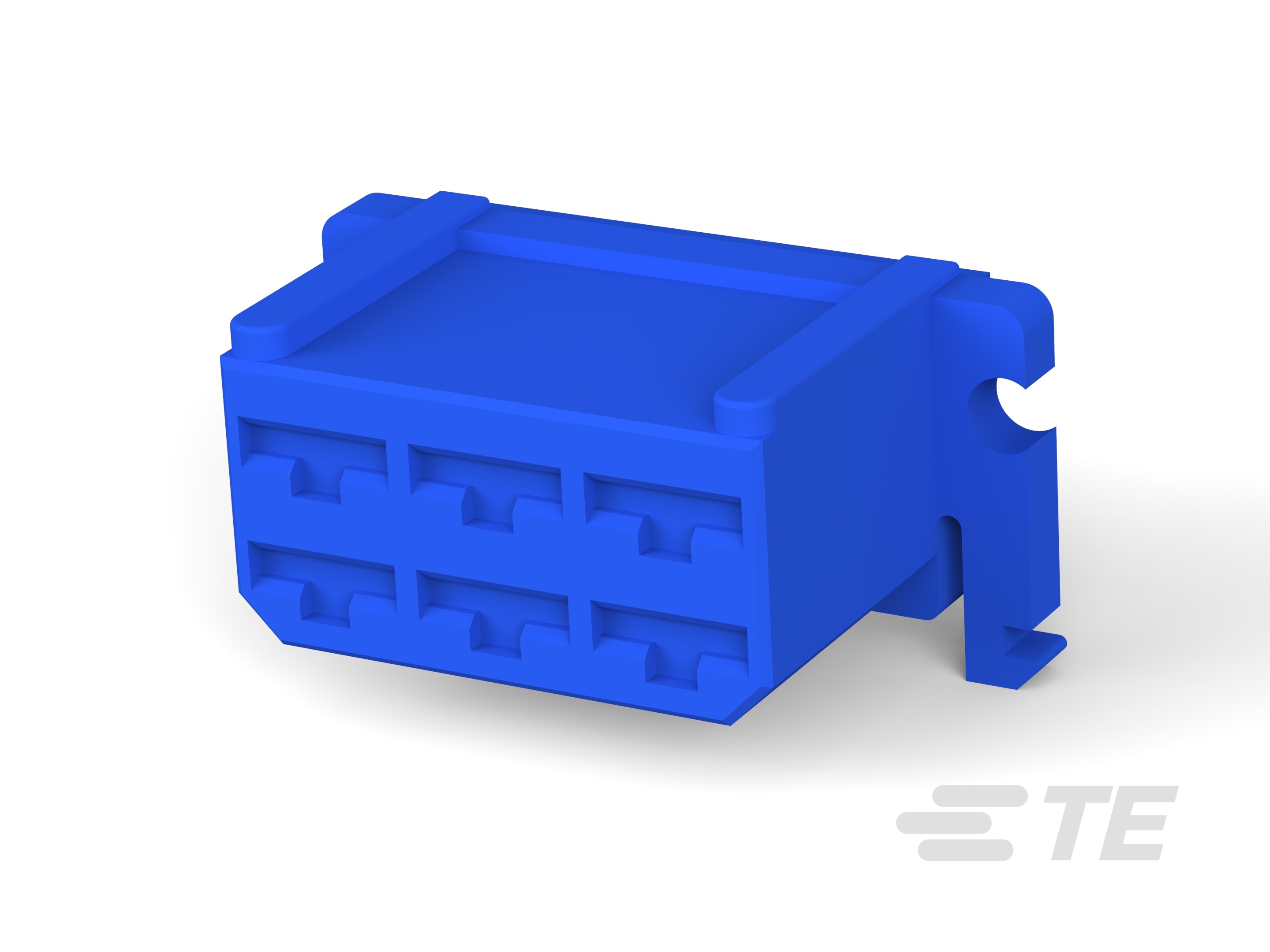 FF 312 REC HSG 6P NYLON BLUE-1-171432-6