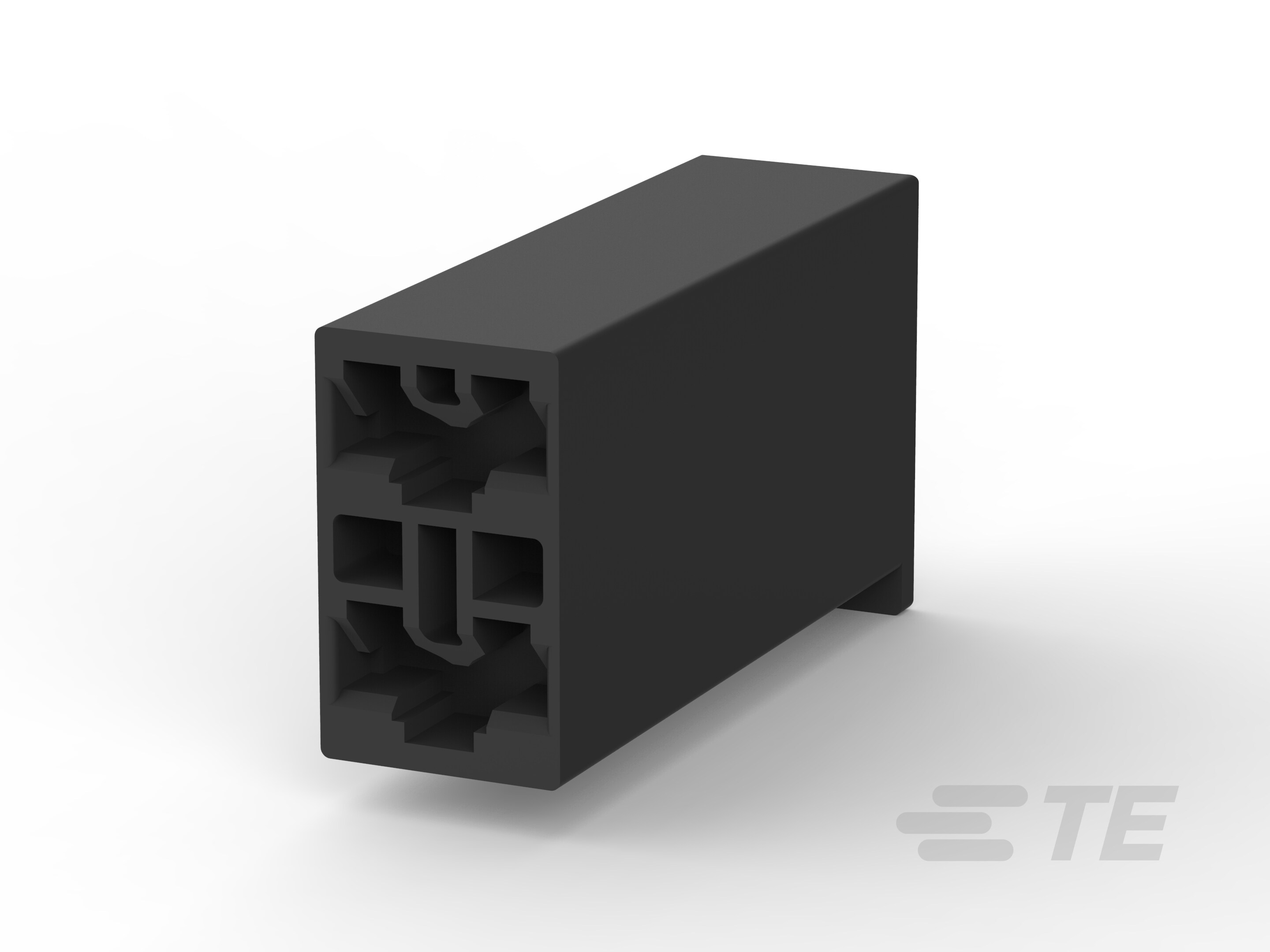 PL MK2 2P 187 HOUSING REC BLA 6/6 NYLON-1-175578-2