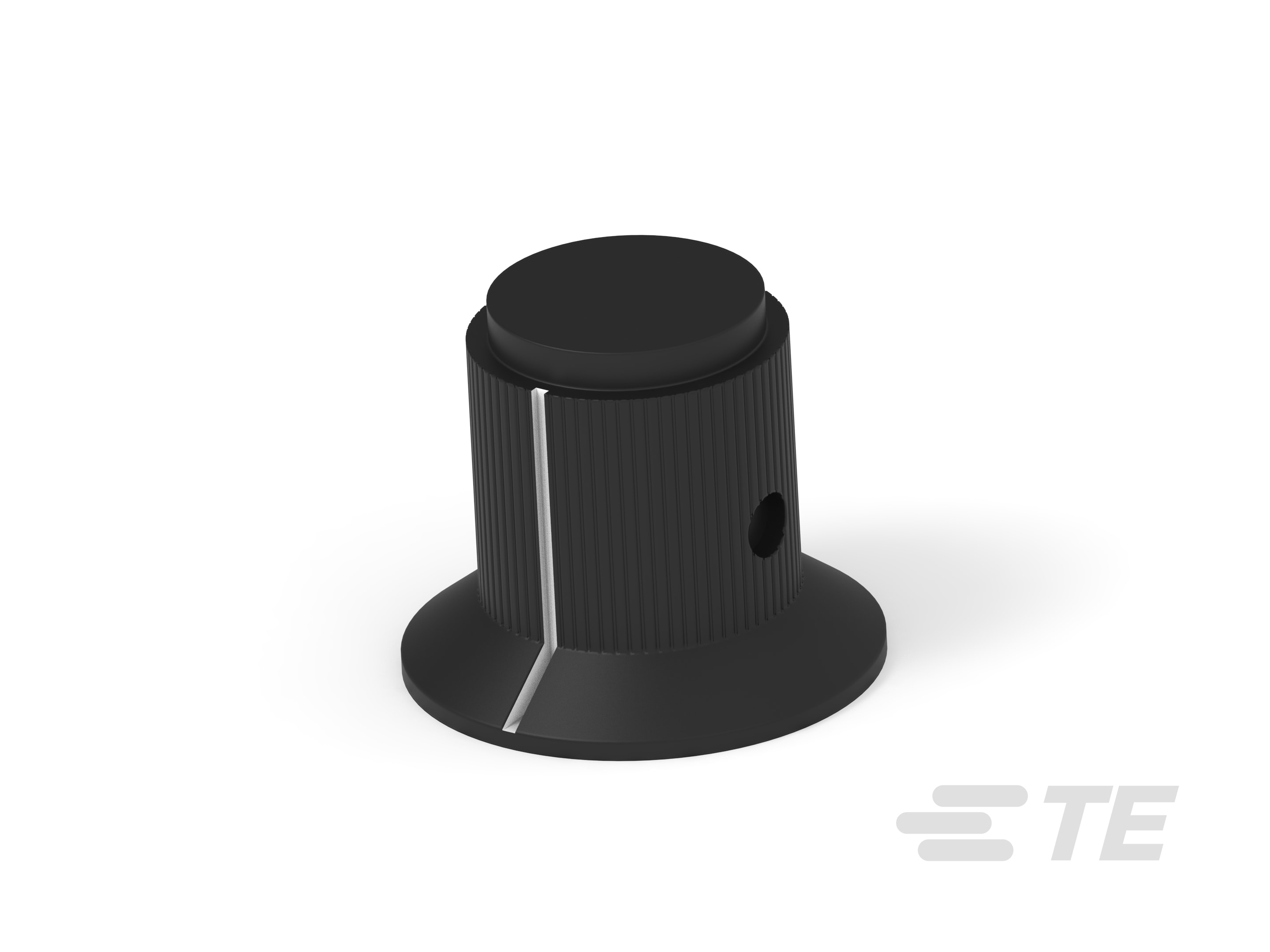 KS500B1/8=KNOB BLK W/SKIRT 1/8-1437623-5