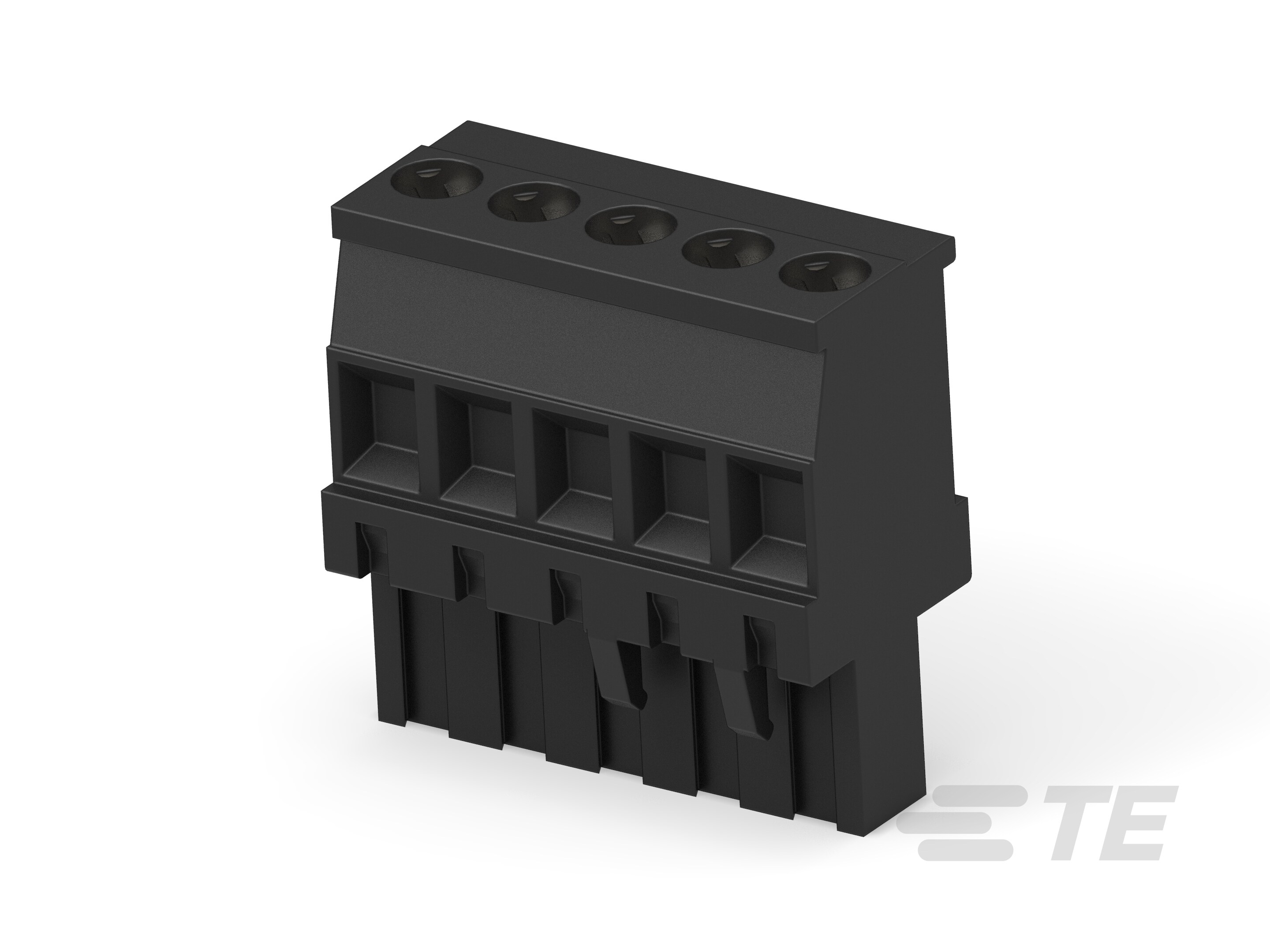 5P TERMI-BLOK VERT PLUG,BLACK-1546625-5