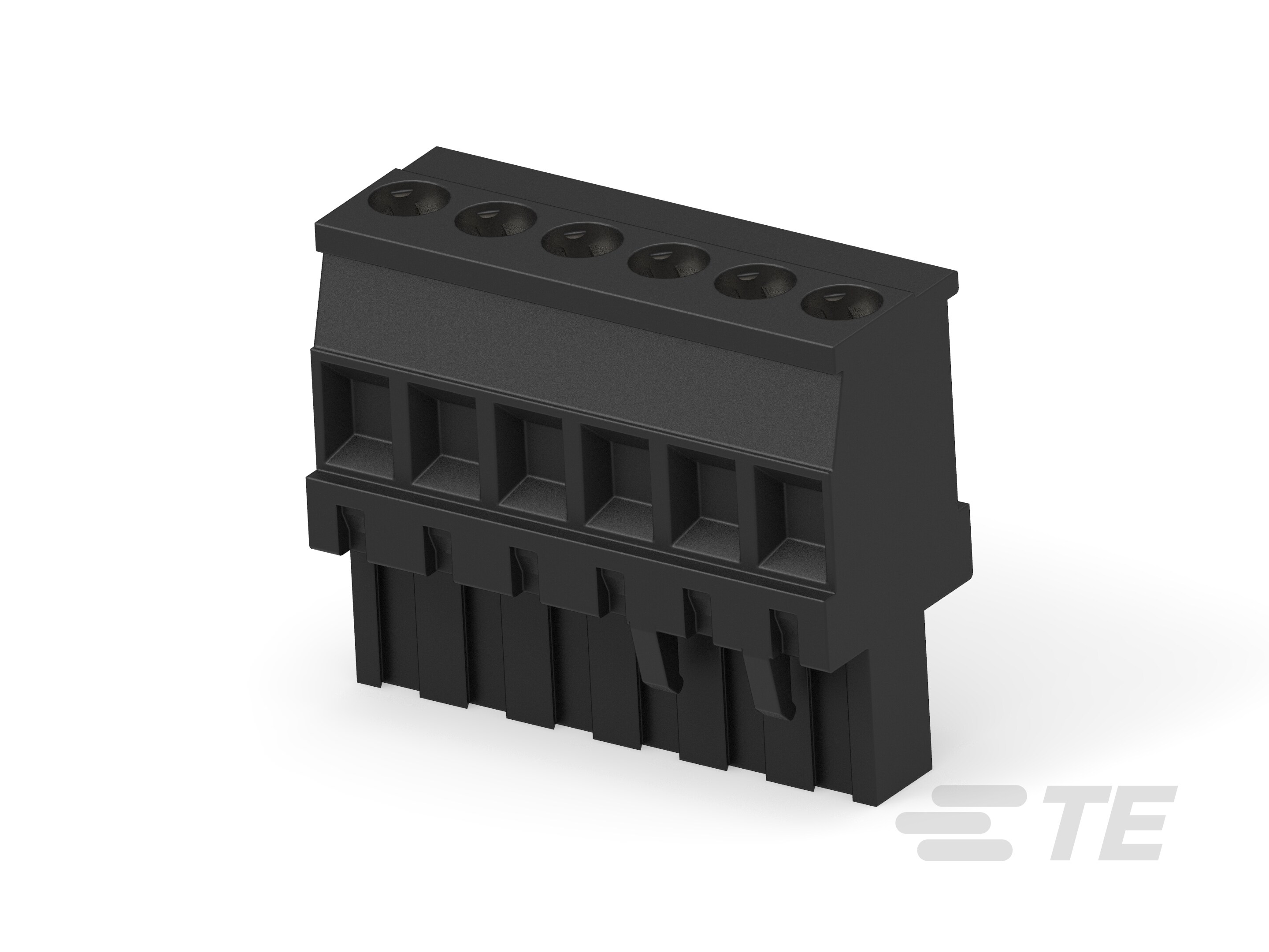 6P TERMI-BLOK VERT PLUG,BLACK-1546625-6