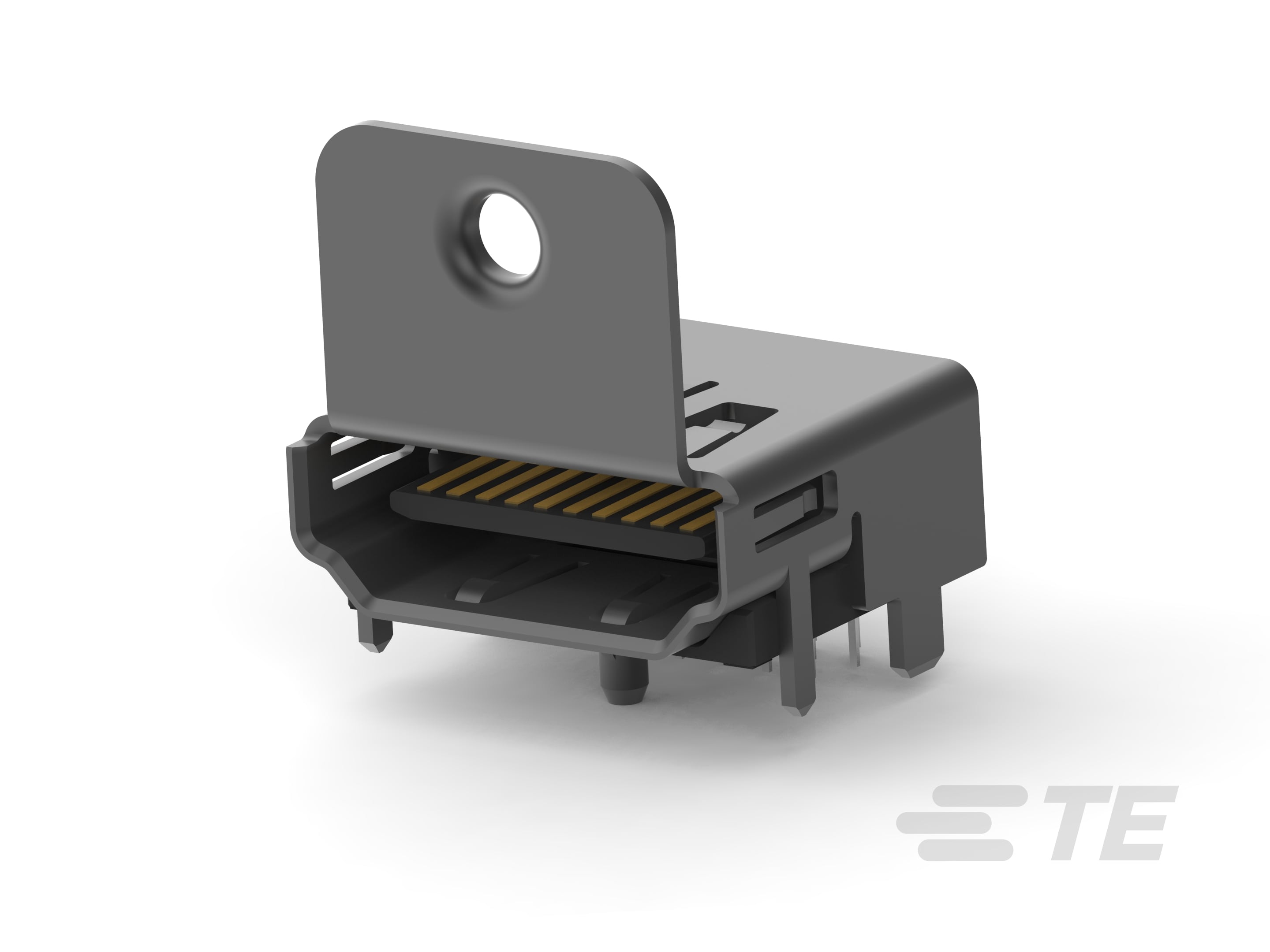 Std HDMI, RA, T/H, Panel grd, Flange-1746679-1