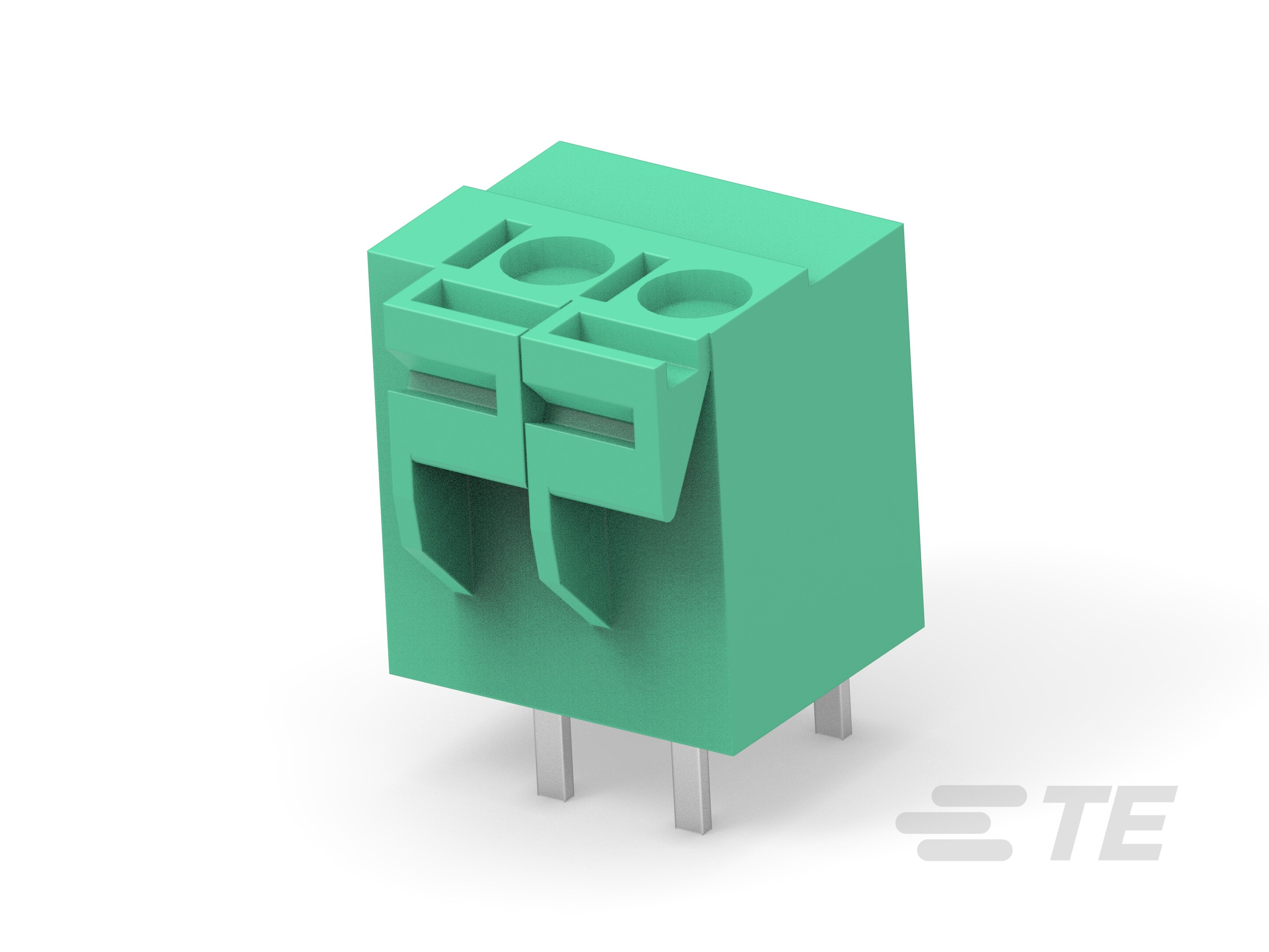 2P Spring TB, 180deg, VT,5mm, Green-1776259-2