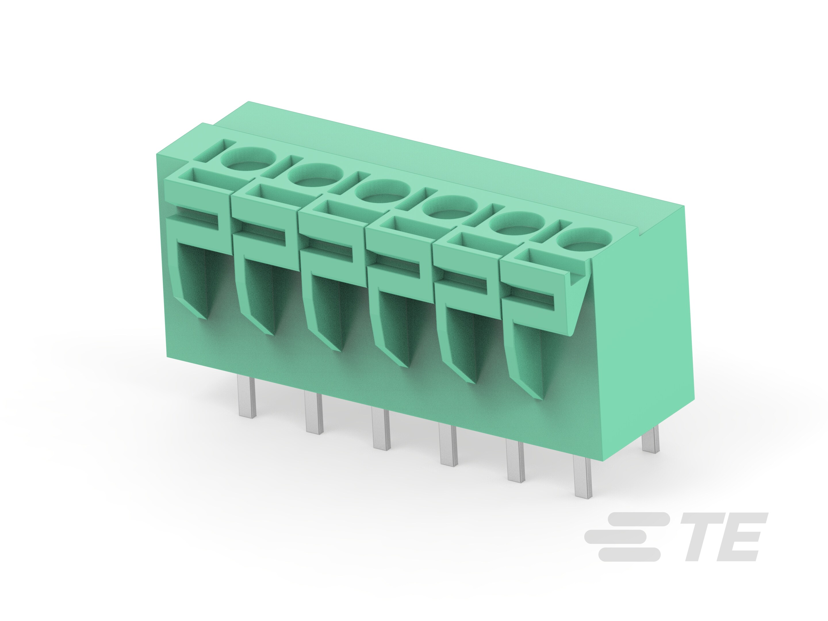 6P Spring TB, 180deg, VT,5.08mm, Green-1776260-6